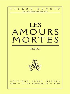 cover image of Les Amours mortes